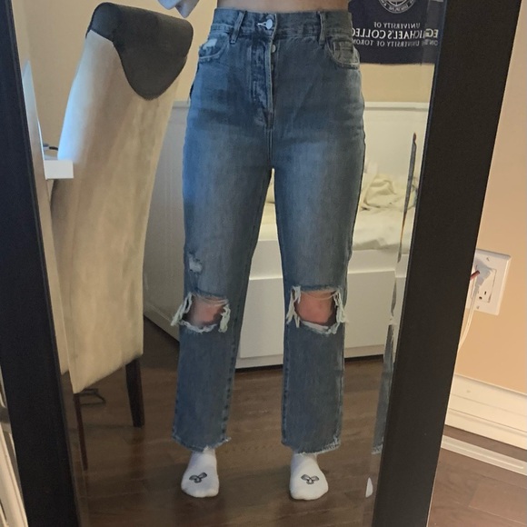 NWT PacSun Ripped Straight Leg Jeans - Picture 4 of 4